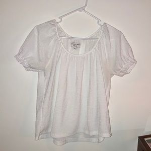 Texture and Thread Ivory Peasant Top